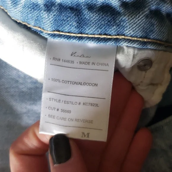 KanCan High-Rise Distressed Denim Cut Off Jean Shorts - Picture 6 of 10